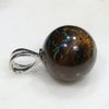Australian Boulder Matrix Opal Silver Loop Pendant with Silver Chain