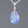 Australian Boulder Opal Silver Loop Pendant with Silver Chain Code -SPA301