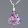 Australian Boulder Opal Silver Loop Pendant with Silver Chain