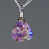 Australian Boulder Opal Silver Loop Pendant with Silver Chain