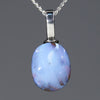 Australian Boulder Opal Silver Loop Pendant with Silver Chain