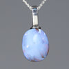 Australian Boulder Opal Silver Loop Pendant with Silver Chain