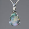 Australian Boulder Opal Silver Loop Pendant with Silver Chain Code -SPA288