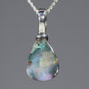 Australian Boulder Opal Silver Loop Pendant with Silver Chain Code -SPA288