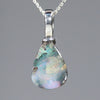 Australian Boulder Opal Silver Loop Pendant with Silver Chain Code -SPA288