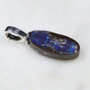 Australian Boulder Opal Silver Pendant with Silver Chain (15mm x 7mm) Code -SPA294