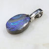 Australian Boulder Opal Silver Loop Pendant with Silver Chain Code -SPA301