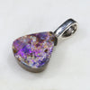 Australian Boulder Opal Silver Loop Pendant with Silver Chain