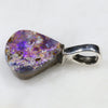 Australian Boulder Opal Silver Loop Pendant with Silver Chain