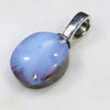 Australian Boulder Opal Silver Loop Pendant with Silver Chain