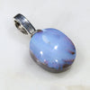 Australian Boulder Opal Silver Loop Pendant with Silver Chain
