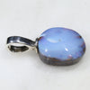Australian Boulder Opal Silver Loop Pendant with Silver Chain