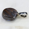 Australian Boulder Opal Silver Loop Pendant with Silver Chain
