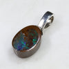 Australian Boulder Opal Silver Loop Pendant with Silver Chain