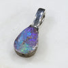 Australian Boulder Opal Silver Loop Pendant with Silver Chain