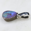 Australian Boulder Opal Silver Loop Pendant with Silver Chain