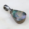 Australian Boulder Opal Silver Loop Pendant with Silver Chain Code -SPA288