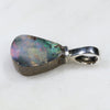 Australian Boulder Opal Silver Loop Pendant with Silver Chain Code -SPA288