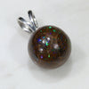 Australian Boulder Matrix Opal Silver Pendant with Silver Chain (10mm x 10mm) Code -SB27