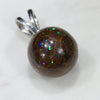 Australian Boulder Matrix Opal Silver Pendant with Silver Chain (10mm x 10mm) Code -SB27