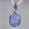 Blue Opal Pendant Sterling Silver