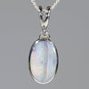 Solid Opal-Sterling Silver-natural Diamond