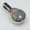 Solid Australian Boulder Opal Silver Pendant