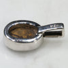 Natural Australian Boulder Opal Silver Pendant with Silver Chain (7.5mm x 6mm) Code -SDA249