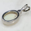 Natural Australian White Opal and Diamond Silver Pendant with Silver Chain Code -SD10