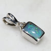 Natural Australian Boulder Opal and Diamond Silver Pendant with Silver Chain Code -SD24