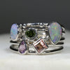 Opal and Gemstone Silver Ring