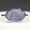 Natural Australian Boulder Opal Silver Ring