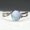 Natural Ausstralian Solid Boulder Opal Ring