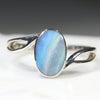 Natural Australian Boulder Opal Silver Ring - Size 11.5 Code - R241