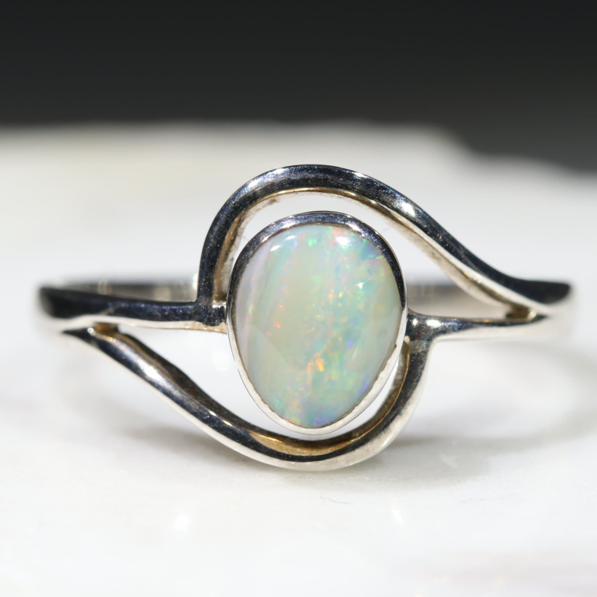 Mexican Orange Fire Opal Floral Ring 925 Sterling Silver Flower Leaf Ring  With Natural Opal For Women Gift - Rings - AliExpress