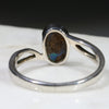 Natural Australian Boulder Opal Silver Ring - Size 11.5 Code - R257