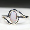 Natural Australian Boulder Opal Silver Ring