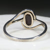 Silver Solid Opal Ring Rear View