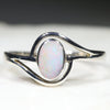 Natural Australian Boulder Opal Silver Ring