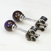Australian Boulder Opal Matrix Silver Earring Studs Code-SE526