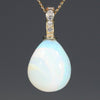 10k Gold Opal and Diamond Pendant