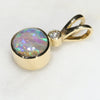 Natural Australian Boulder Opal and Diamond 18k Gold Pendant Code -GPA154