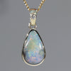 Natural Australian Boulder Opal and Diamond Gold Pendant Code -GPA151