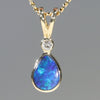 Natural Australian Boulder Opal and Diamond 18k Gold Pendant Code -GPA145