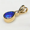 Natural Australian Boulder Opal and Diamond 18k Gold Pendant Code -GPA145