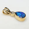 Natural Australian Boulder Opal and Diamond 18k Gold Pendant Code -GPA145