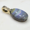 Opal and Diamond Necklace Gold side view