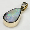 Natural Australian Boulder Opal and Diamond Gold Pendant Code -GPA151