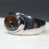 Natural Boulder Opal Matrix Mens Silver Ring -Size 9 Code-SM37