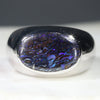 Natural Australian Matrix Opal Silver Men's Ring